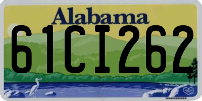 AL license plate 61CI262