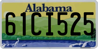 AL license plate 61CI525