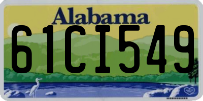 AL license plate 61CI549
