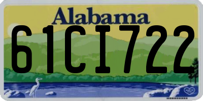 AL license plate 61CI722