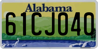 AL license plate 61CJ040