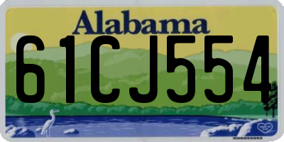 AL license plate 61CJ554