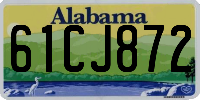 AL license plate 61CJ872