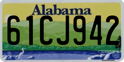 AL license plate 61CJ942