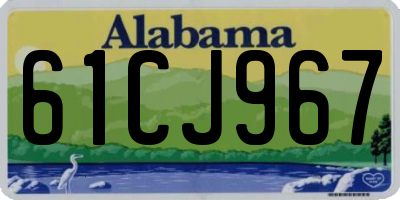 AL license plate 61CJ967