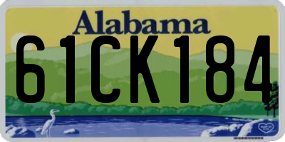 AL license plate 61CK184
