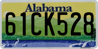 AL license plate 61CK528