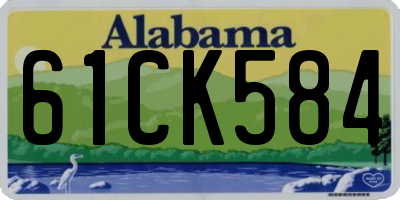 AL license plate 61CK584