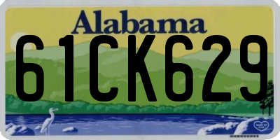 AL license plate 61CK629