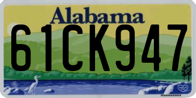AL license plate 61CK947