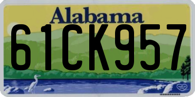 AL license plate 61CK957