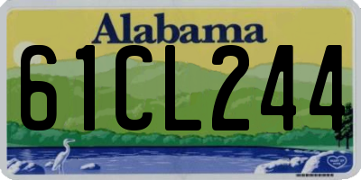 AL license plate 61CL244