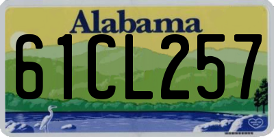 AL license plate 61CL257