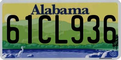 AL license plate 61CL936