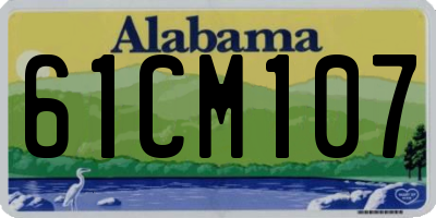 AL license plate 61CM107
