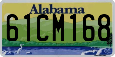 AL license plate 61CM168