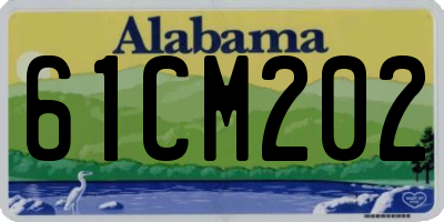 AL license plate 61CM202