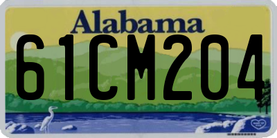 AL license plate 61CM204