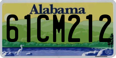 AL license plate 61CM212