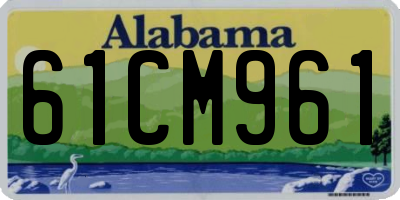 AL license plate 61CM961