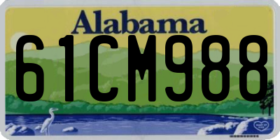 AL license plate 61CM988