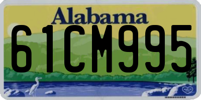 AL license plate 61CM995