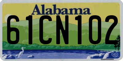 AL license plate 61CN102