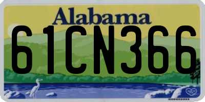AL license plate 61CN366