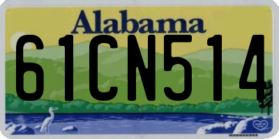 AL license plate 61CN514