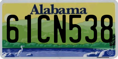 AL license plate 61CN538