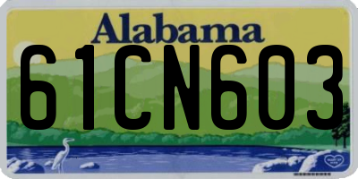 AL license plate 61CN603