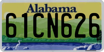 AL license plate 61CN626