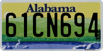 AL license plate 61CN694