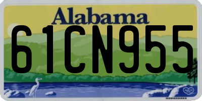 AL license plate 61CN955