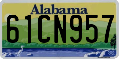 AL license plate 61CN957