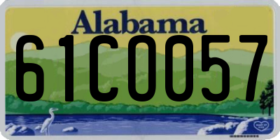 AL license plate 61CO057