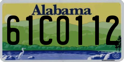 AL license plate 61CO112