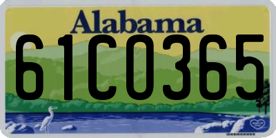 AL license plate 61CO365