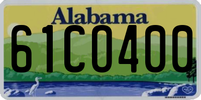AL license plate 61CO400