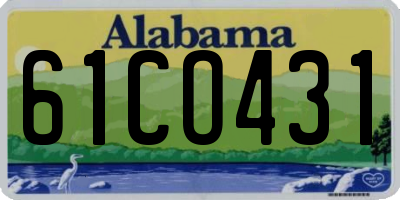 AL license plate 61CO431