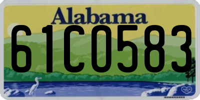 AL license plate 61CO583