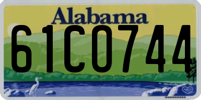 AL license plate 61CO744