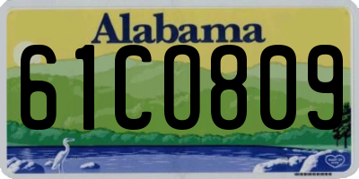 AL license plate 61CO809