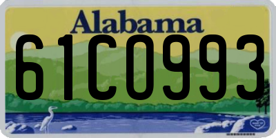 AL license plate 61CO993