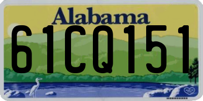 AL license plate 61CQ151