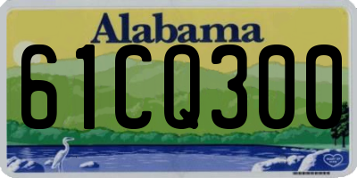 AL license plate 61CQ300