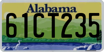 AL license plate 61CT235