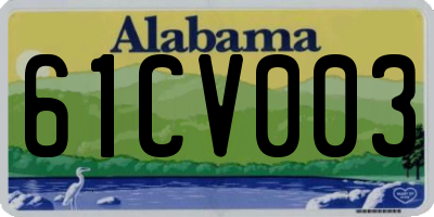 AL license plate 61CV003