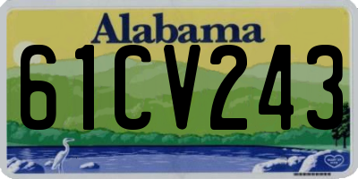 AL license plate 61CV243