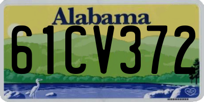 AL license plate 61CV372
